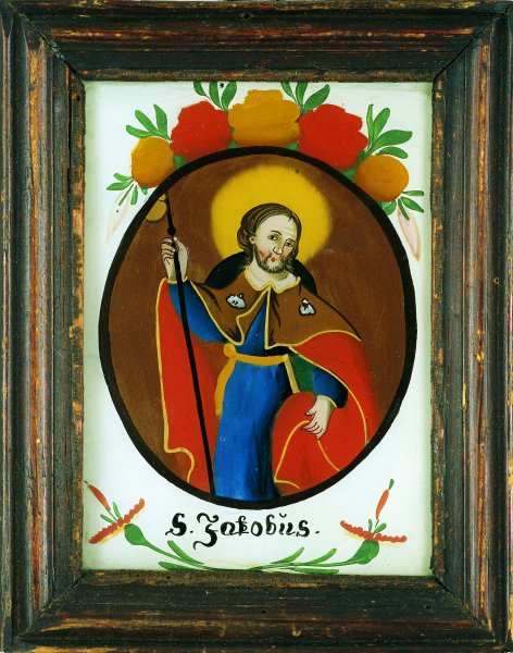 Hl. Jakobus, Ammergauer Taferl, Joseph Mangold, 2. Viertel 19. Jahrhundert