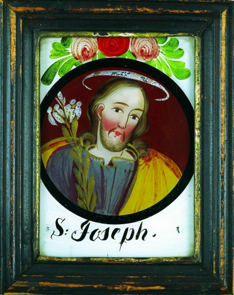 Hl. Josef, Ammergauer Taferl, Joseph Mangold Werkstatt, 2. Viertel 19. Jahrhundert